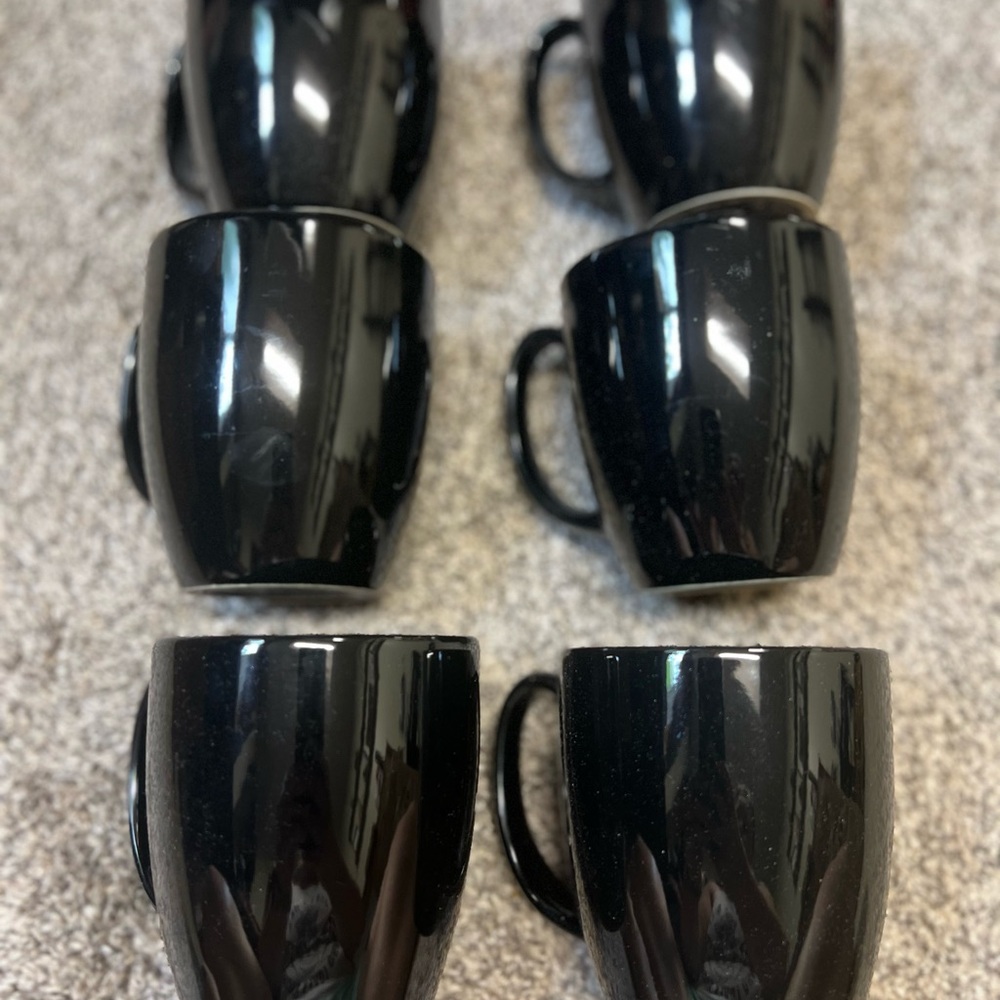 Elegant Corelle Black Coffee Mugs Set